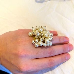 Pearl Cluster Cocktail Ring